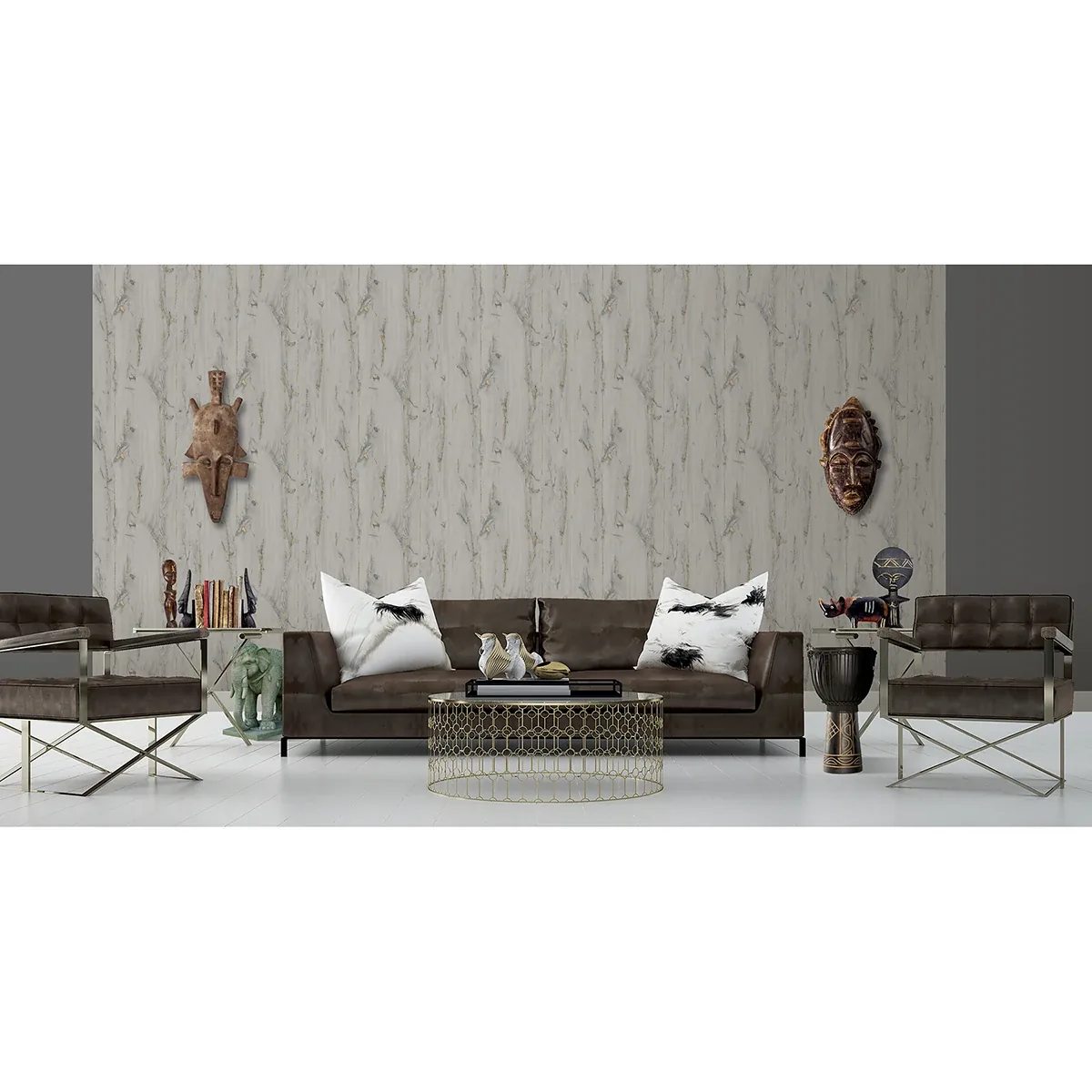 Brewster Home Fashions Jackson Taupe Wooden Plank Wallpaper - SKU 4020-86007