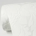Brewster Home Fashions Jan White Damask Paintable Wallpaper - SKU 4000-95135-1
