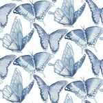 Brewster Home Fashions Janetta Blue Butterfly Wallpaper - SKU 3124-13932