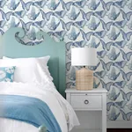 Brewster Home Fashions Janetta Blue Butterfly Wallpaper - SKU 3124-13932