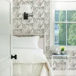 Brewster Home Fashions Janetta Grey Butterfly Wallpaper - SKU 3124-13931