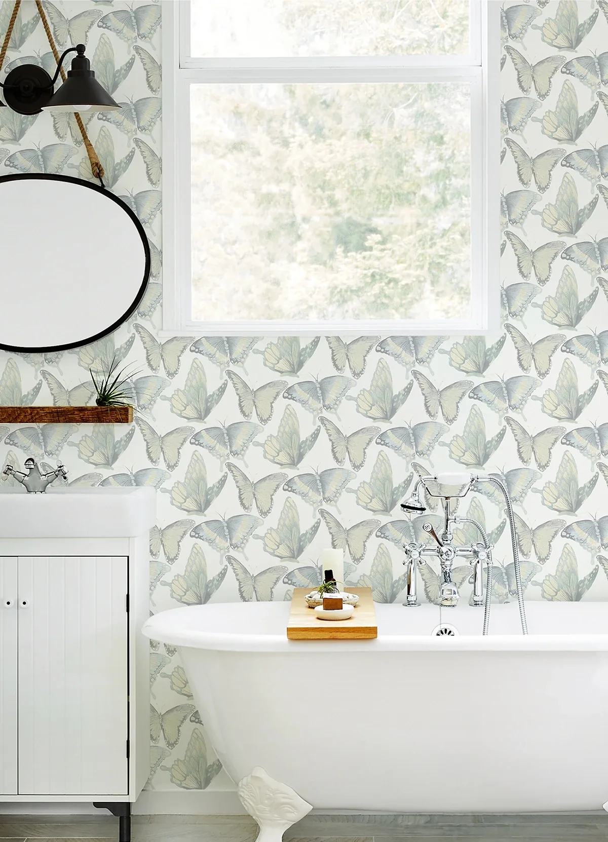 Brewster Home Fashions Janetta Mint Butterfly Wallpaper - SKU 3124-13935