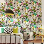 Brewster Home Fashions Janis Charcoal Floral Riot Wallpaper - SKU CEP50101W