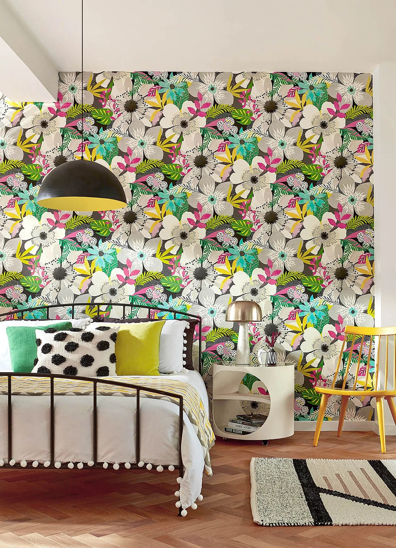 Brewster Home Fashions Janis Charcoal Floral Riot Wallpaper - SKU CEP50101W