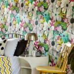 Brewster Home Fashions Janis Charcoal Floral Riot Wallpaper - SKU CEP50101W