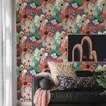 Brewster Home Fashions Janis Indigo Floral Riot Wallpaper - SKU CEP50104W