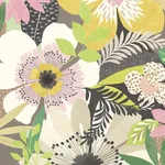 Brewster Home Fashions Janis Mustard Floral Riot Wallpaper - SKU CEP50102W