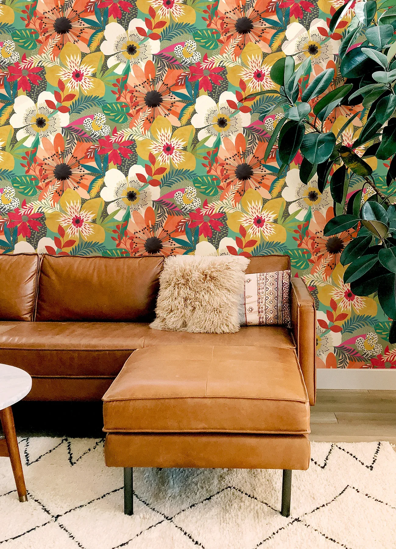 Brewster Home Fashions Janis Olive Floral Riot Wallpaper - SKU CEP50105W