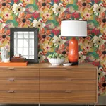Brewster Home Fashions Janis Olive Floral Riot Wallpaper - SKU CEP50105W