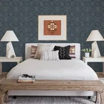Brewster Home Fashions Java Navy Medallion Wallpaper - SKU 3118-12661