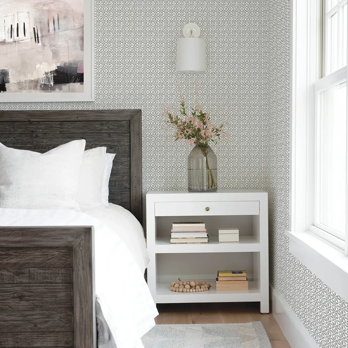 Brewster Home Fashions Jellia Charcoal Petal Geometric Wallpaper | Wallpaper Twins Brewster Home Fashions Jellia Charcoal Petal Geometric Wallpaper - SKU 3122-10613