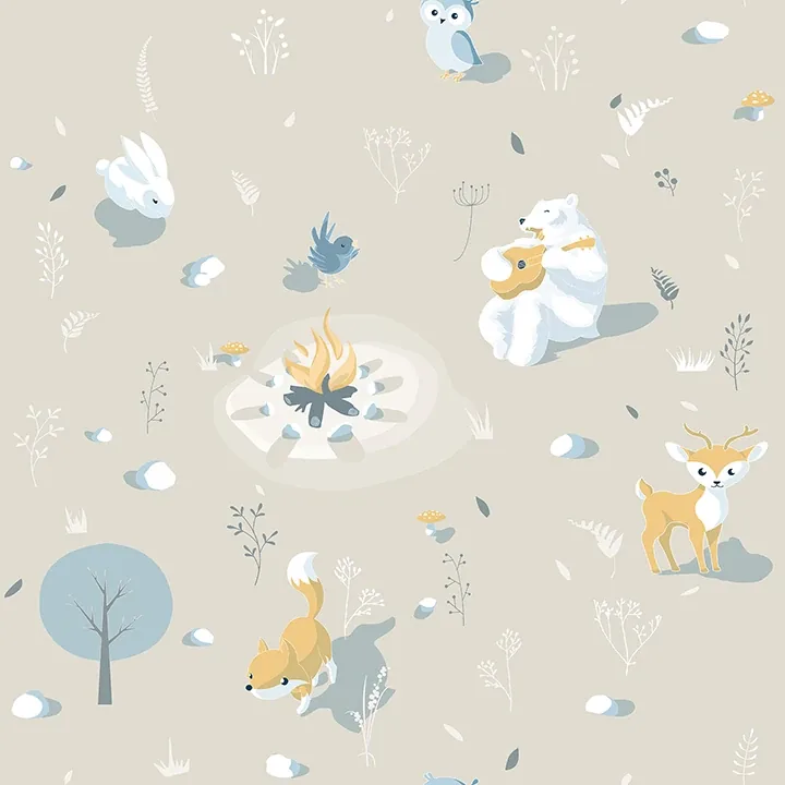 Brewster Home Fashions Jesper Beige Campfire Wallpaper - SKU 4060-31307