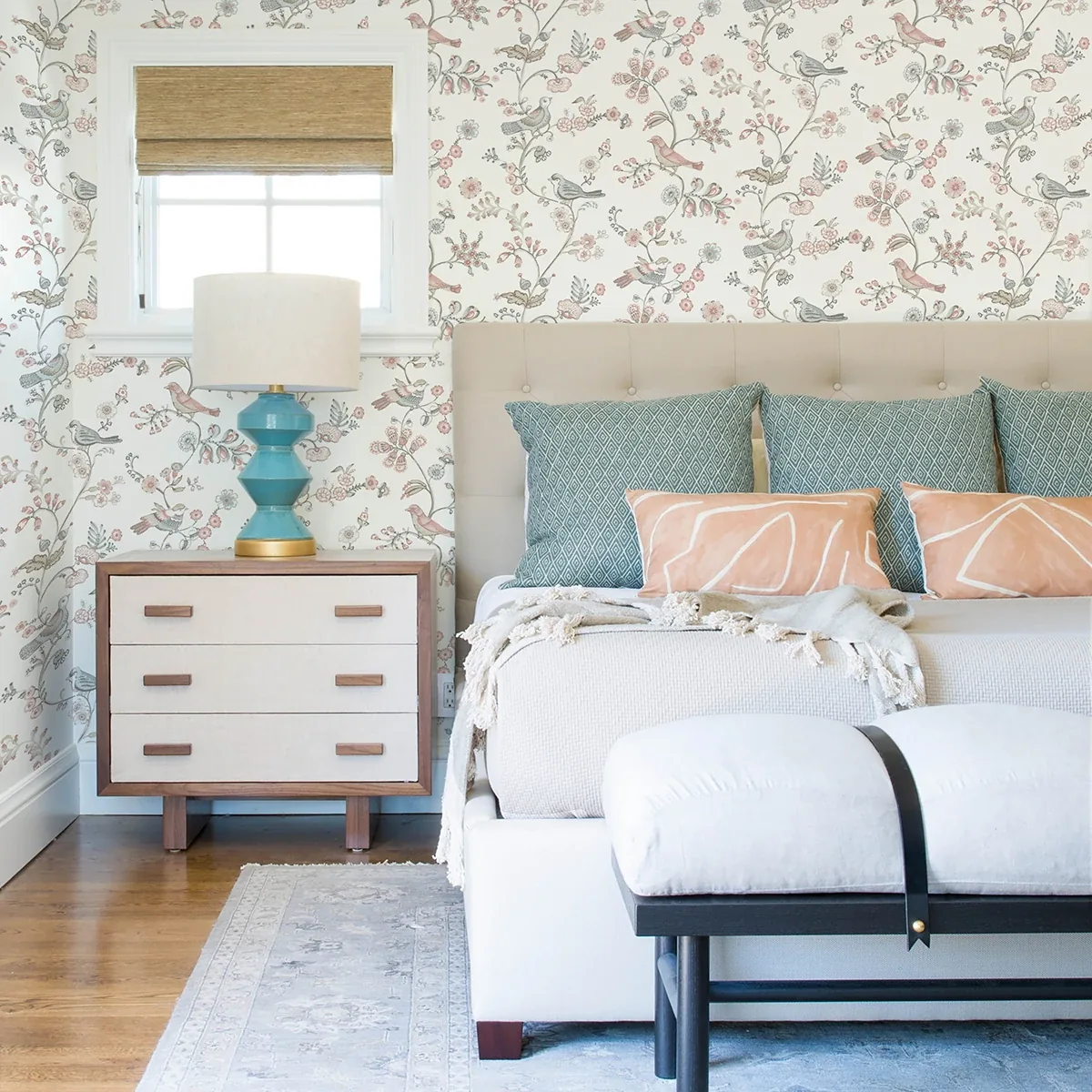 Brewster Home Fashions Jinjur Blush Bird Trail Wallpaper - SKU 3122-10805
