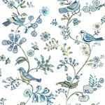 Brewster Home Fashions Jinjur Teal Bird Trail Wallpaper | Wallpaper Twins Brewster Home Fashions Jinjur Teal Bird Trail Wallpaper - SKU 3122-10802