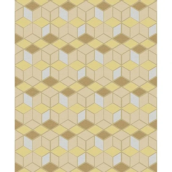 Brewster Home Fashions Joanne Mustard Blox Wallpaper - SKU 2809-IH18101