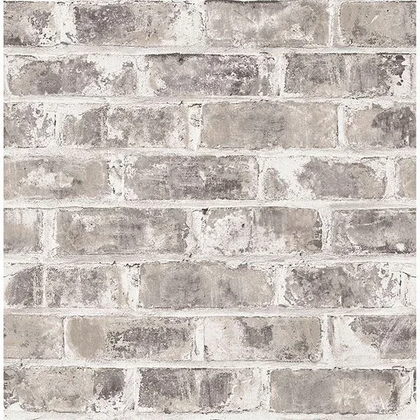 Brewster Home Fashions Jomax Grey Warehouse Brick Wallpaper - SKU UW24761