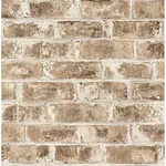Brewster Home Fashions Jomax Neutral Warehouse Brick Wallpaper - SKU UW24762