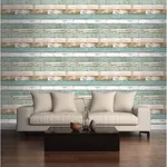Brewster Home Fashions Juda Blue Scrap Wood Wallpaper - SKU 2904-22318