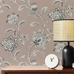 Brewster Home Fashions Juliette Light Pink Jacobean Wallpaper - SKU FD43451
