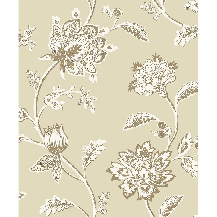Brewster Home Fashions Juliette Light Yellow Jacobean Wallpaper - SKU FD43452