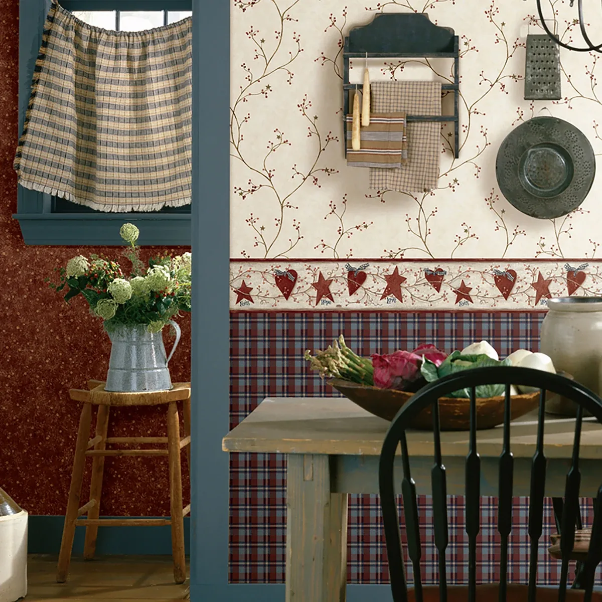 Brewster Home Fashions Justine Khaki Berry Trail Wallpaper | Wallpaper Twins Brewster Home Fashions Justine Khaki Berry Trail Wallpaper - SKU 3123-44034