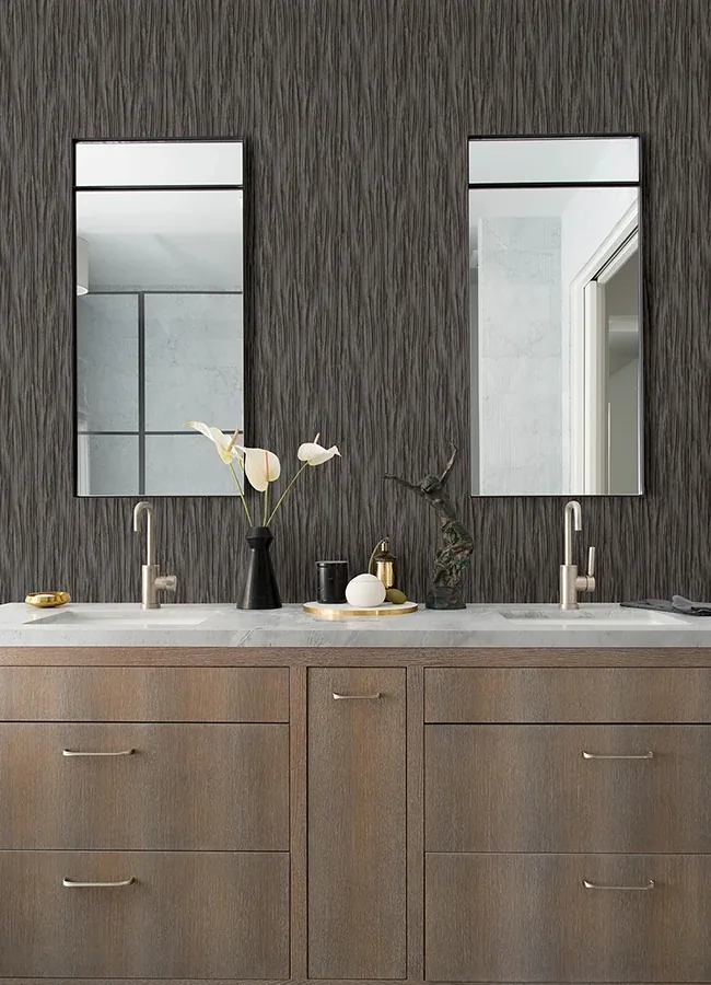 Brewster Home Fashions Kahuna Pewter Waves Wallpaper | Wallpaper Twins Brewster Home Fashions Kahuna Pewter Waves Wallpaper - SKU 4168-17726