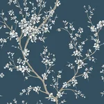 Brewster Home Fashions Kaia Blue Flowering Tree Wallpaper | Wallpaper Twins Brewster Home Fashions Kaia Blue Flowering Tree Wallpaper - SKU AH692805