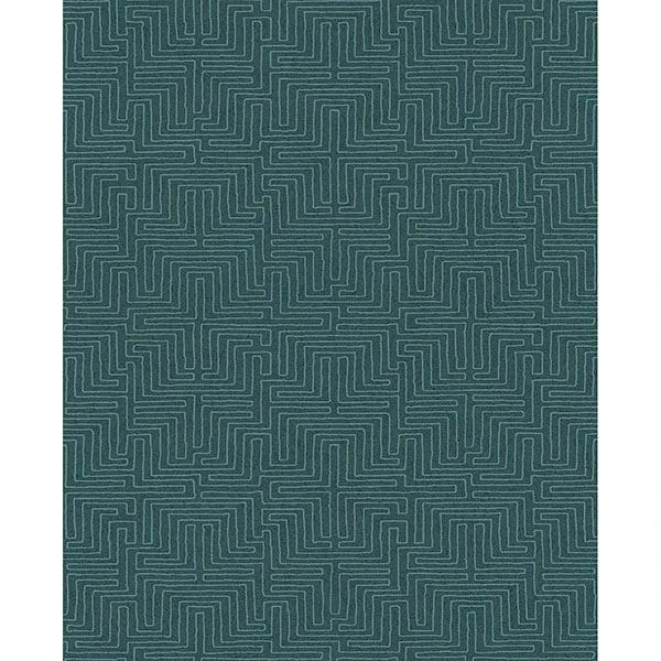 Brewster Home Fashions Kairo Teal Geometric Wallpaper - SKU 376060