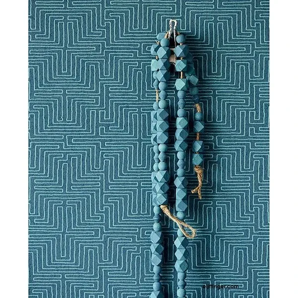 Brewster Home Fashions Kairo Teal Geometric Wallpaper - SKU 376060