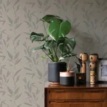 Brewster Home Fashions Kaiya Grey Leaves Wallpaper | Wallpaper Twins Brewster Home Fashions Kaiya Grey Leaves Wallpaper - SKU 4035-37549-3