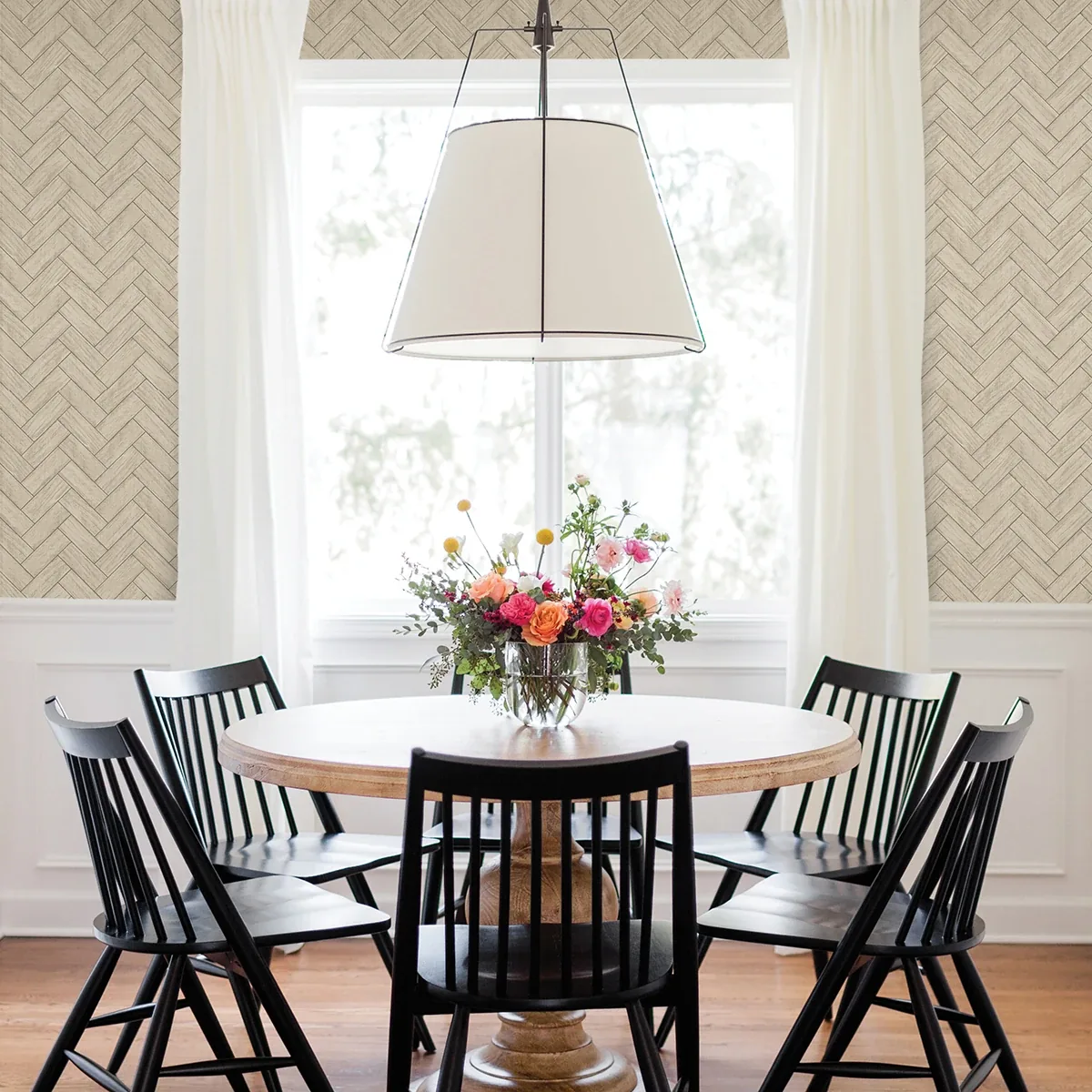 Brewster Home Fashions Kaliko Taupe Wood Herringbone Wallpaper - SKU 3123-10105