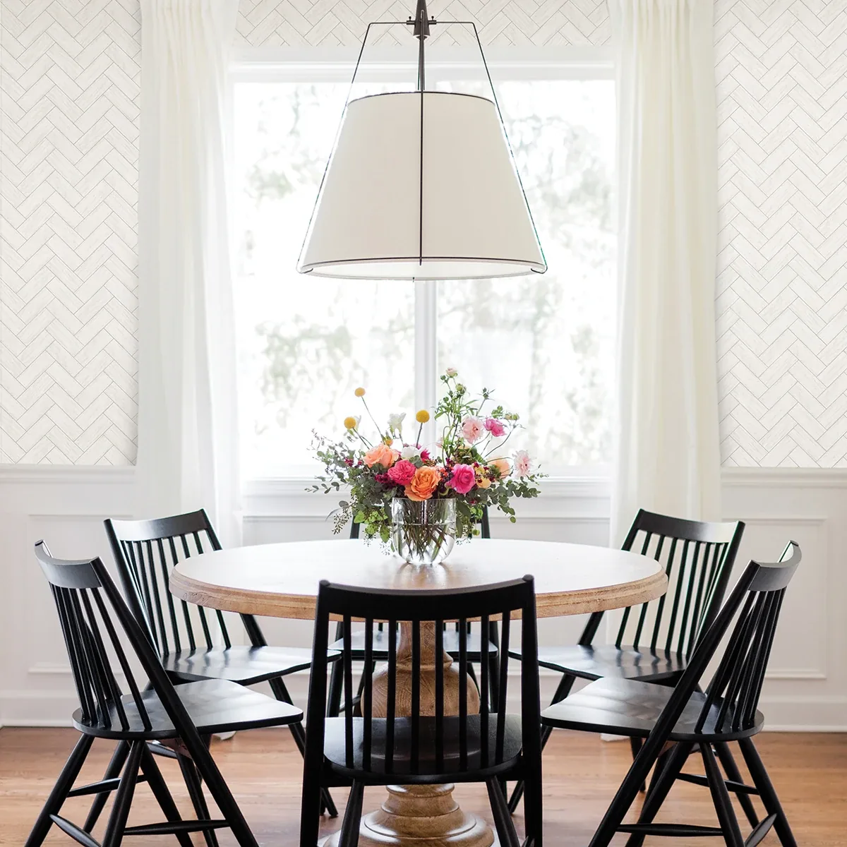 Brewster Home Fashions Kaliko White Wood Herringbone Wallpaper - SKU 3123-10100