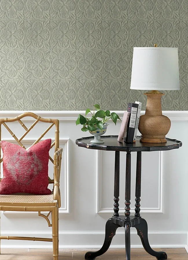 Brewster Home Fashions Karachi Light Blue Wooden Damask Wallpaper | Wallpaper Twins Brewster Home Fashions Karachi Light Blue Wooden Damask Wallpaper - SKU 3125-72332