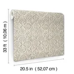 Brewster Home Fashions Karachi Taupe Wooden Damask Wallpaper | Wallpaper Twins Brewster Home Fashions Karachi Taupe Wooden Damask Wallpaper - SKU 3125-72336
