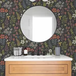 Brewster Home Fashions Karina Charcoal Meadow Wallpaper | Wallpaper Twins Brewster Home Fashions Karina Charcoal Meadow Wallpaper - SKU 2980-26170