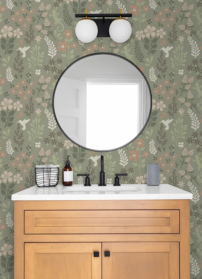 Brewster Home Fashions Karina Green Meadow Wallpaper - SKU 2980-26173