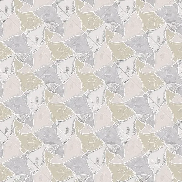 Brewster Home Fashions Katya Grey Fish Wallpaper - SKU SR23104