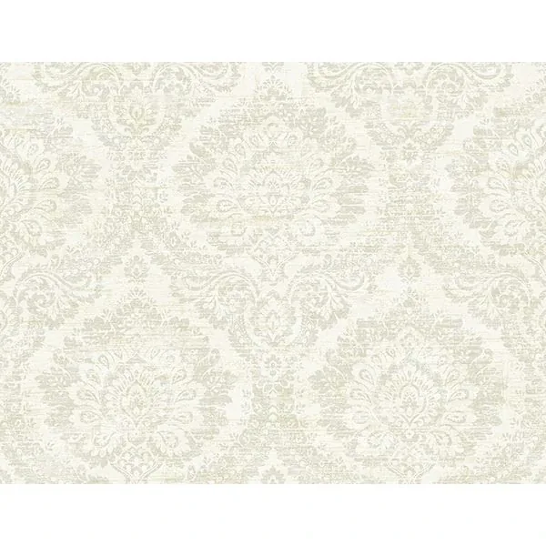 Brewster Home Fashions Kauai Taupe Damask Wallpaper - SKU PS41904