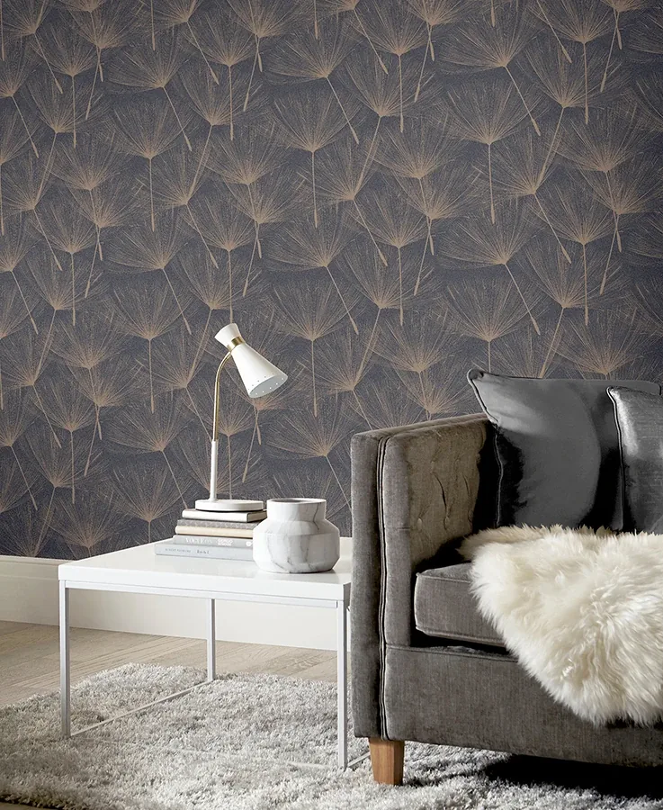 Brewster Home Fashions Kazue Metallic Dandelion Wallpaper - SKU AH920807