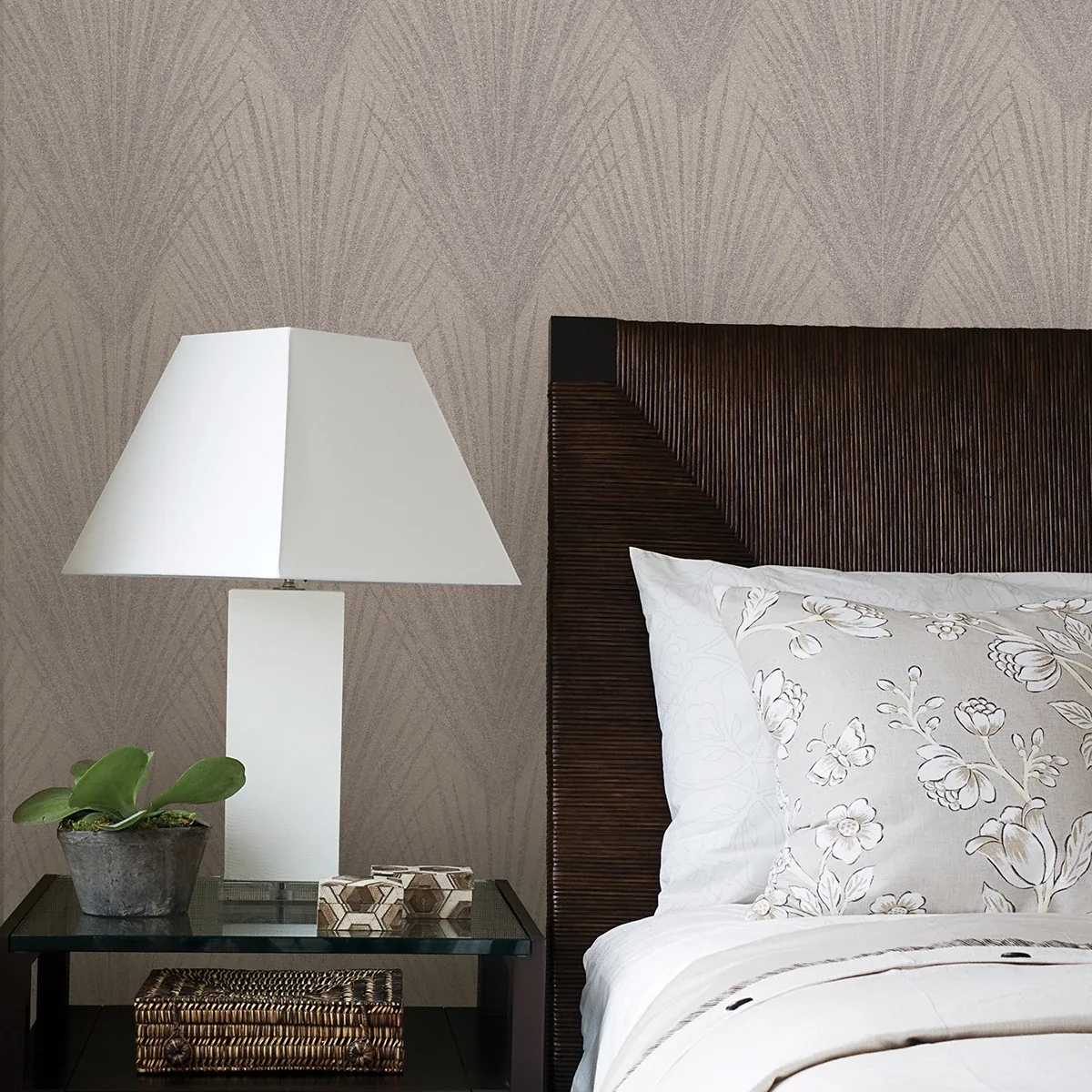 Brewster Home Fashions Keina Beige Fronds Wallpaper | Wallpaper Twins Brewster Home Fashions Keina Beige Fronds Wallpaper - SKU 4035-37553-1