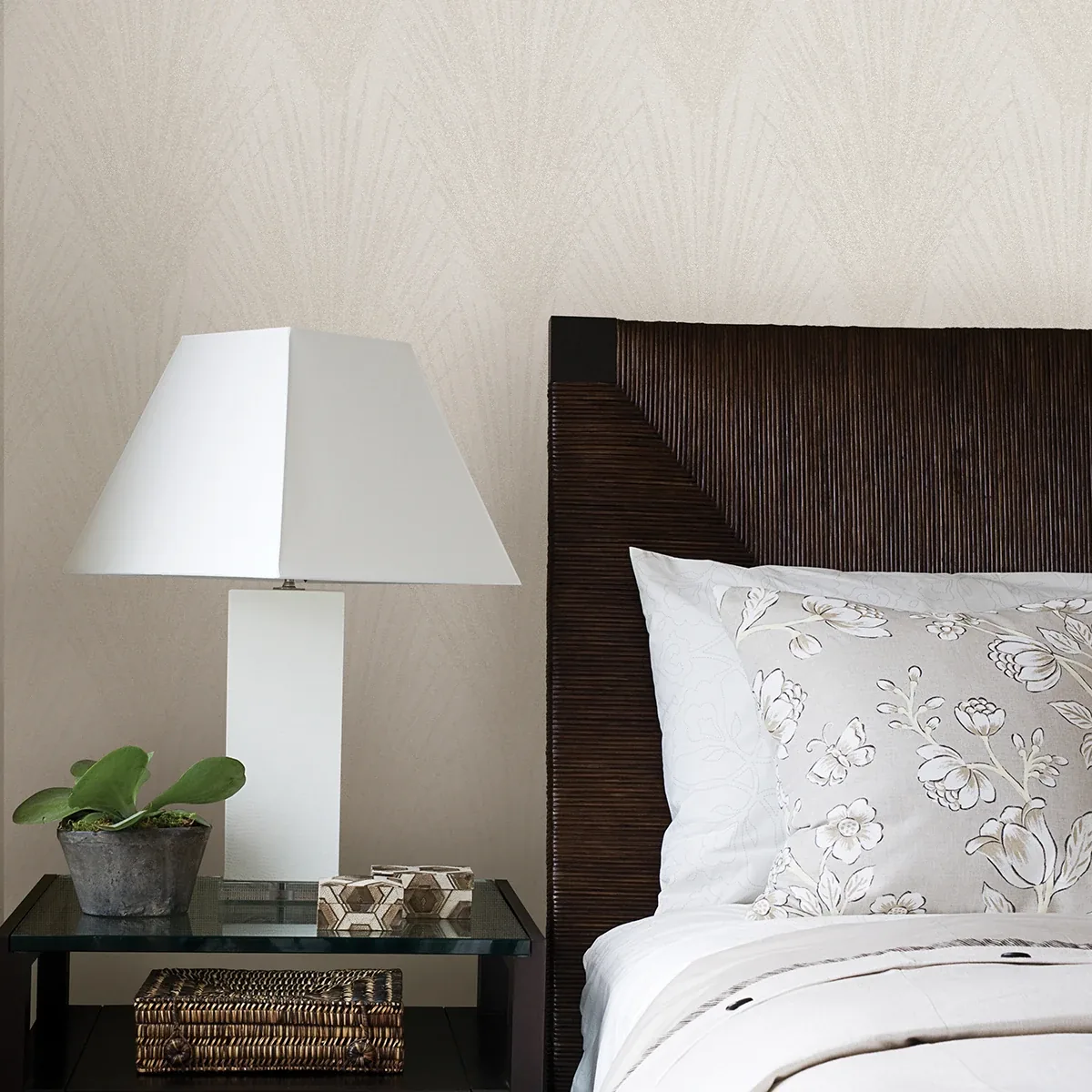 Brewster Home Fashions Keina Taupe Fronds Wallpaper - SKU 4035-37553-2