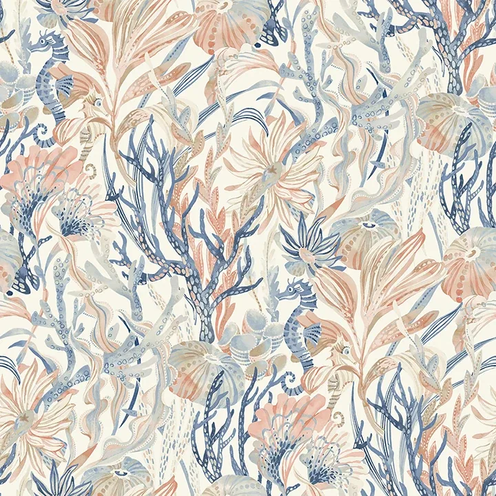 Brewster Home Fashions Kelp Garden Coral Tropical Reef Wallpaper - SKU 4071-71000