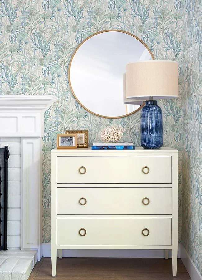 Brewster Home Fashions Kelp Garden Light Blue Tropical Reef Wallpaper | Wallpaper Twins Brewster Home Fashions Kelp Garden Light Blue Tropical Reef Wallpaper - SKU 4071-71003