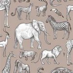 Brewster Home Fashions Kenji Light Brown Safari Wallpaper - SKU 4060-139271