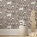 Brewster Home Fashions Kenji Light Brown Safari Wallpaper - SKU 4060-139271