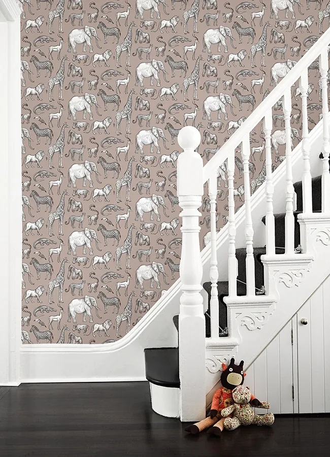 Brewster Home Fashions Kenji Light Brown Safari Wallpaper - SKU 4060-139271