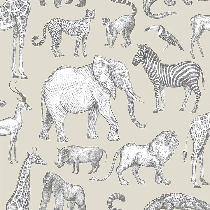 Brewster Home Fashions Kenji Taupe Safari Wallpaper - SKU 4060-139270