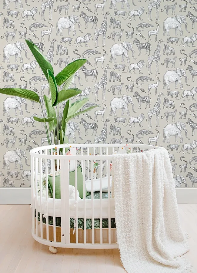 Brewster Home Fashions Kenji Taupe Safari Wallpaper - SKU 4060-139270