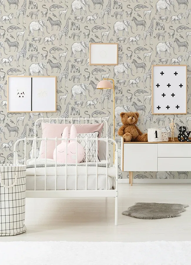 Brewster Home Fashions Kenji Taupe Safari Wallpaper - SKU 4060-139270