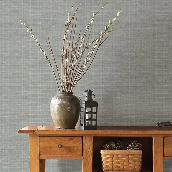 Brewster Home Fashions Kent Grey Grasscloth Wallpaper | Wallpaper Twins Brewster Home Fashions Kent Grey Grasscloth Wallpaper - SKU 3118-016913
